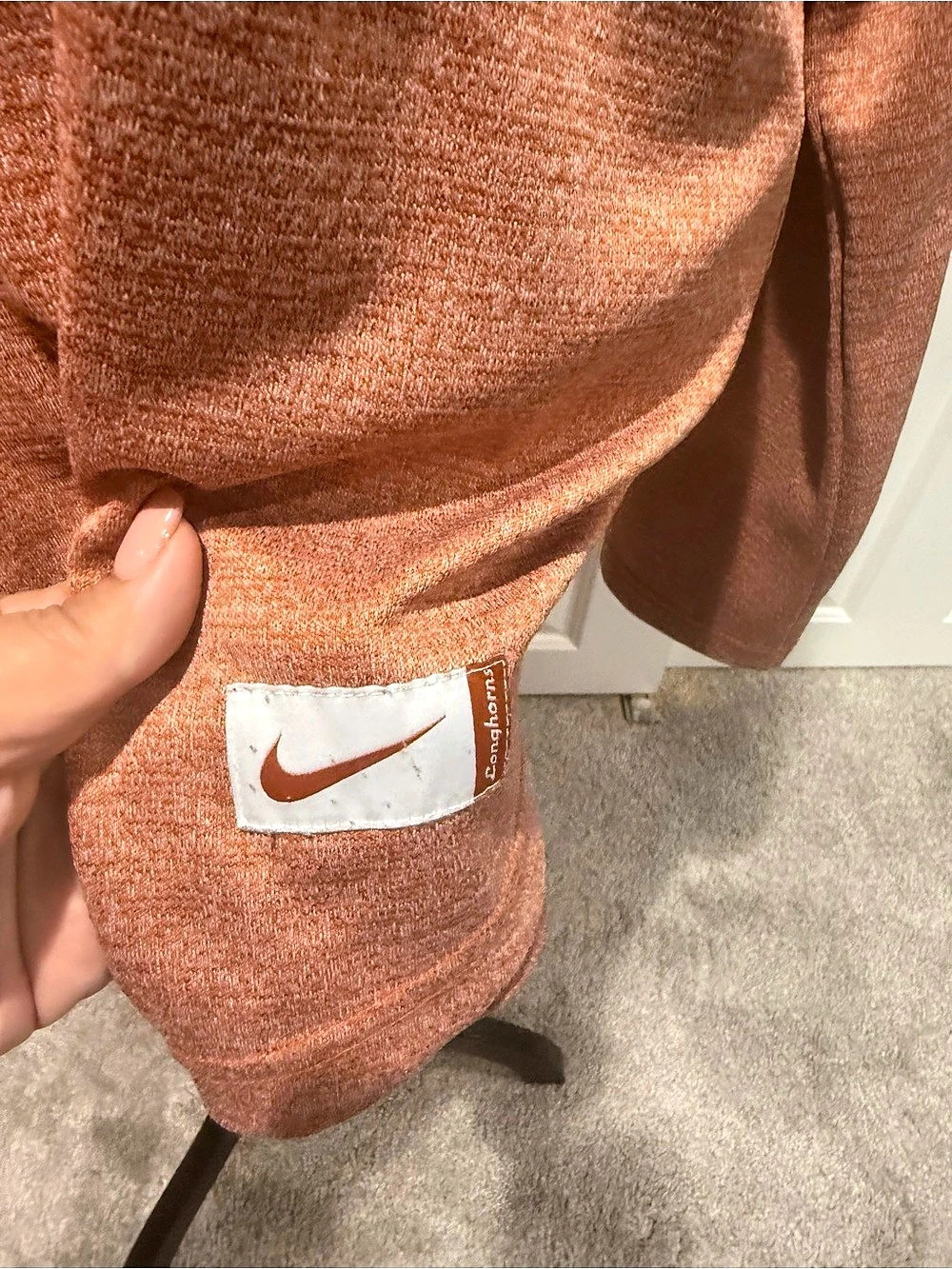 Nike Texas Longhorns Therma-FIT Long Sleeve Tee Orange - Picture 6 of 8